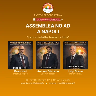 Assemblea NO AD Napoli 6 giugno 2026