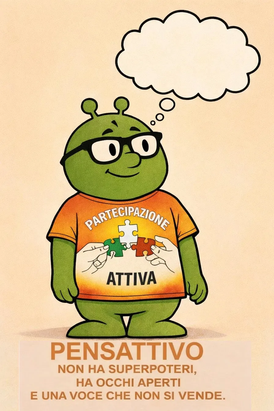 PensAttivo, la mascotte aliena di Partecipazione Attiva